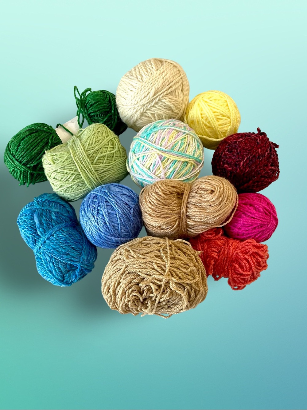 1.5 Pounds Yarn Mixed Fibers, Weights, Colors for Knitting Crochet Crafts